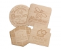 Sustainable Wooden Bespoke Shaped Coasters - Natural