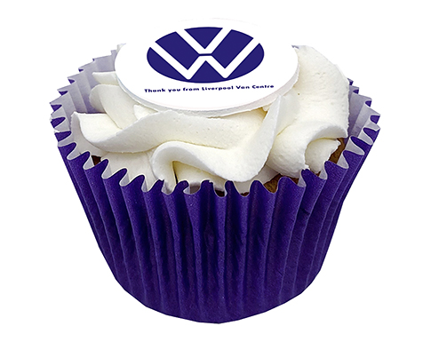 Vanilla Frosted Cupcakes - Purple
