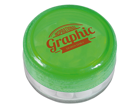 Sunrise Round Mint Containers - Green