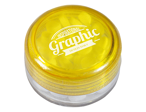 Sunrise Round Mint Containers - Yellow