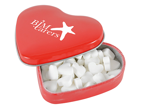 Heart Shaped Mint Tins - Red