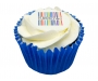 Vanilla Frosted Cupcakes - Royal Blue
