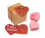 Eco Kraft Cube - Raspberry Heart Chocolate Truffles