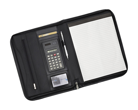 Washington A4 Microfibre Conference Folder Cases - Black
