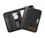 Madras A5 Zipped Leather Conference Folders - Black