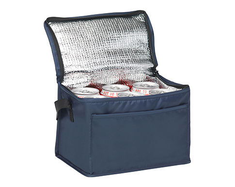 Taurus 6 Can Eco Recycled Foldable Cooler Bags - Navy