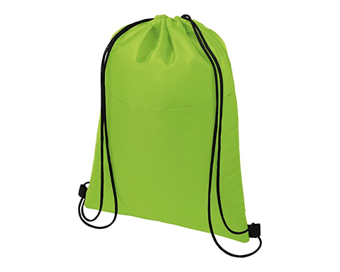 Lakeside 12 Can Drawstring Cooler Bags - Lime