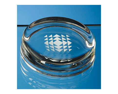 Wicklow 7cm Round Glass Paperweights - Clear