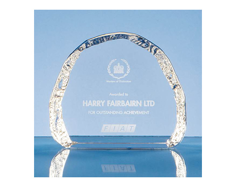 Harrogate 12cm Optical Crystal Ice Block Paperweights - Clear