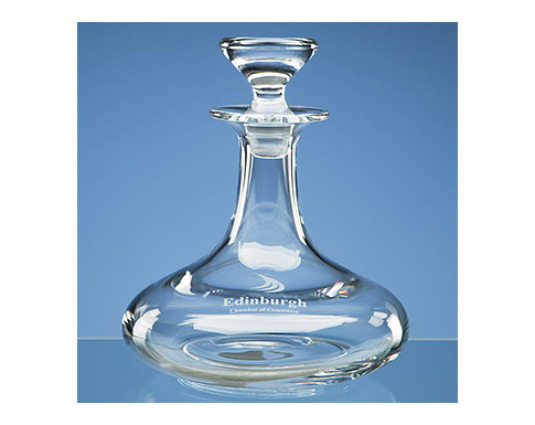 Crystal Plain Ships Decanters - Clear