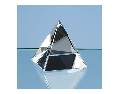London 5cm Optical Crystal 4 Sided Pyramids - Clear
