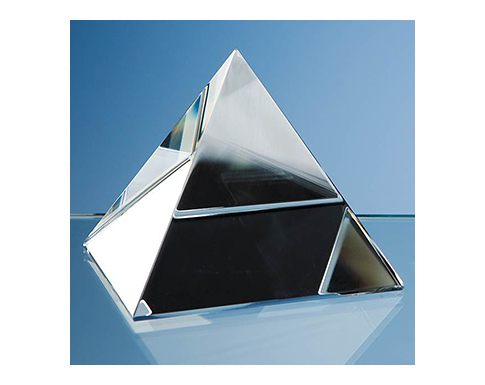 Miami 9cm Optical Crystal 4 Sided Pyramids - Clear