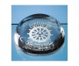 Warwick 9cm Optical Crystal Flat Top Dome Paperweights - Clear
