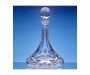 0.85ltr Lead Crystal Panelled Ships Decanters - Clear
