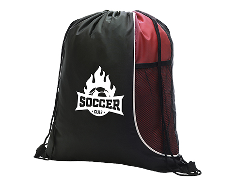 Recreation Recycled Drawstring Bags - Red