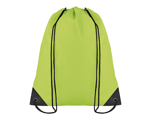 Event RPET Polyester Drawstring Bags - Lime Green