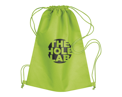 Scarborough Non-Woven Drawstring Bags - Lime Green