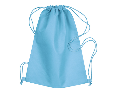 Scarborough Non-Woven Drawstring Bags - Turquoise
