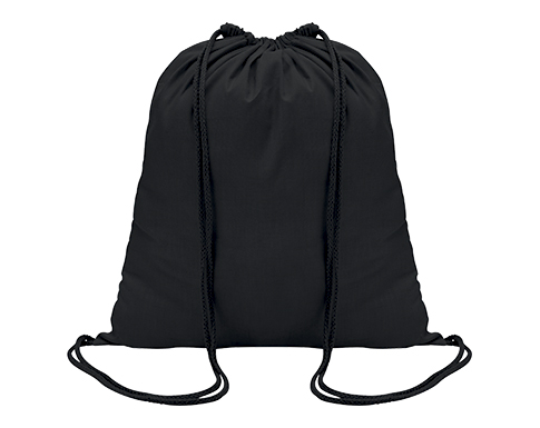 Javelin Lightweight Cotton Drawstring Bags - Black