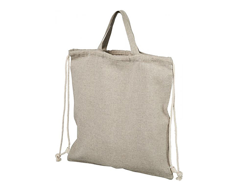 Windermere Recycled Drawstring Tote Bags - Natural