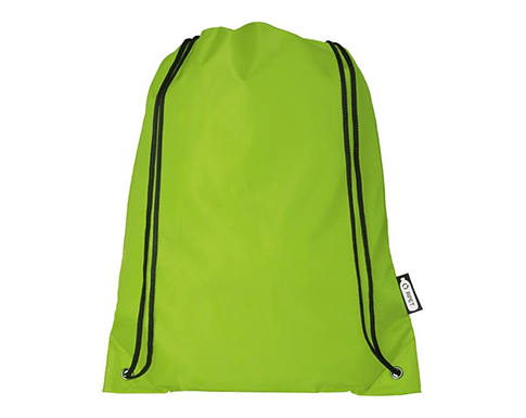 Amazon RPET Recycled Drawstring Bags - Lime Green