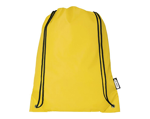 Amazon RPET Recycled Drawstring Bags - Yellow