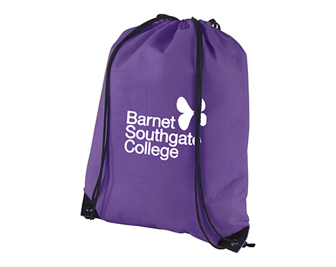 Premium Recycled Drawstring Bags - Purple