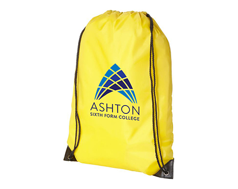 Streetlife Premium Polyester Drawstring Bags - Yellow