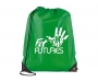 Essential Recyclable Polyester Budget Drawstring Bags - Green