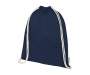 GOTS Organic Cotton Coloured Drawstring Backpacks - Navy Blue