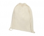 Peak Premium Cotton Drawstring Backpacks - Natural