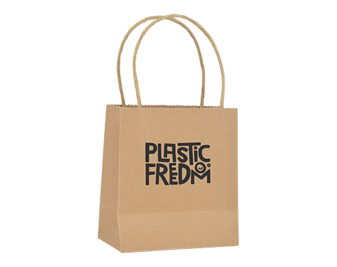 Brookvale Small Twist Handled Recycled Paper Bags - Natural