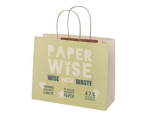 Stockley Agricultural Waste Twist Handled Paper Bags - Large - Natural