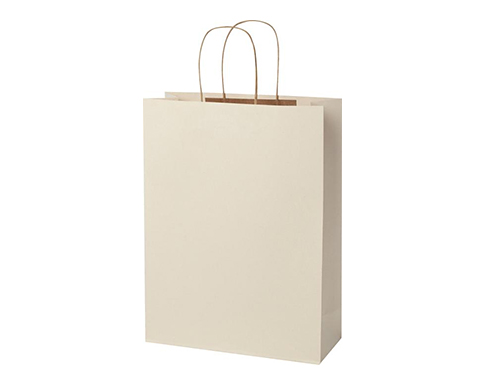 Stockley Agricultural Waste Twist Handled Paper Bags - Super Large - Natural