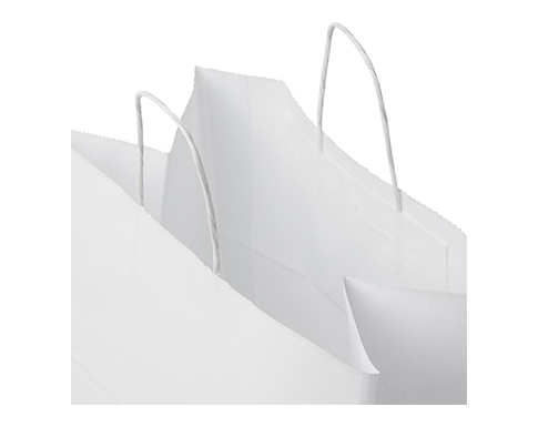 Middleham Extra Large Twist Handled Recycled Kraft Paper Bags - White