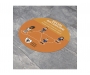 Round Anti-Slip Social Distancing Floor Stickers - White