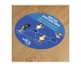 Round Anti-Slip Social Distancing Floor Sticker - 400mm - White