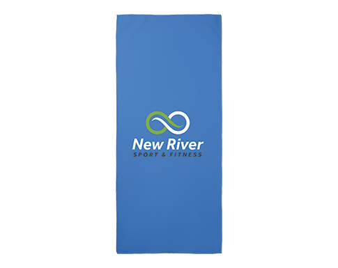 Reactive Microfibre Sports Towels - Process Blue