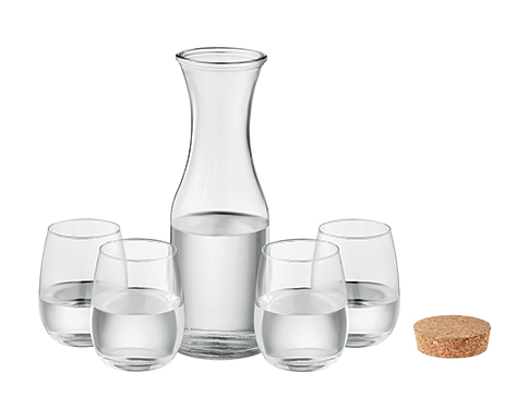 Houston Recycled Glass Drinking Sets - Clear