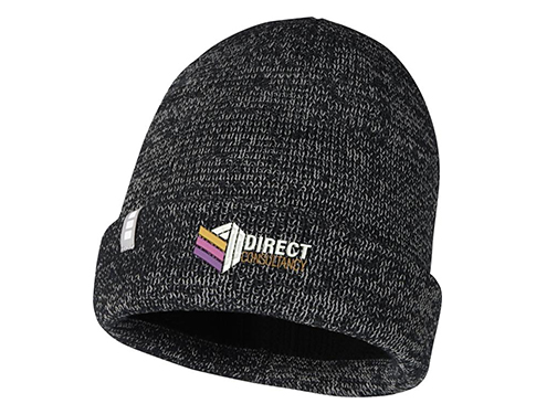 Trecker Reflective Beanie Hats - Black