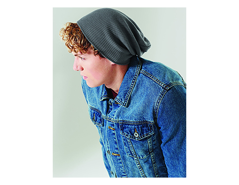 Beechfield Slouch Knitted Acrylic Beanie Hats - Lifestyle