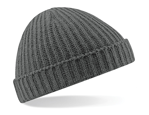 Beechfield Knitted Trawler Beanie Hats - Smoke Grey