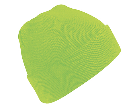 Beechfield Original Cuffed Beanie Hats - Fluorescent Green