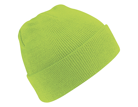 Beechfield Original Cuffed Beanie Hats - Lime Green