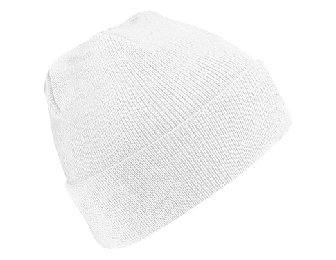 Beechfield Original Cuffed Beanie Hats - White