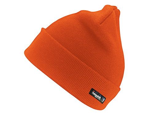 Result Thinsulate Microfibre Beanie Hats - Hi-Vis Orange