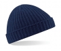 Beechfield Knitted Trawler Beanie Hats - French Navy