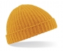 Beechfield Knitted Trawler Beanie Hats - Mustard