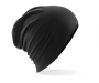 Beechfield Hemsedal Cotton Micro-Knit Slouch Beanie Hats - Black