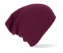 Beechfield Slouch Knitted Acrylic Beanie Hats - Burgundy
